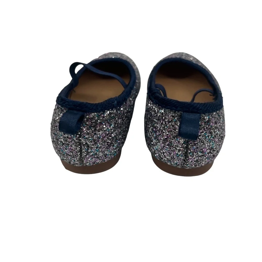OshKosh B'gosh Blue Purple Glitter Slip On Mary Jane Shoes Size 5 Girl's